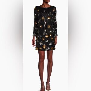 Milly Selene 3D Floral Sequins Backless Dress.  New Beautiful elegant